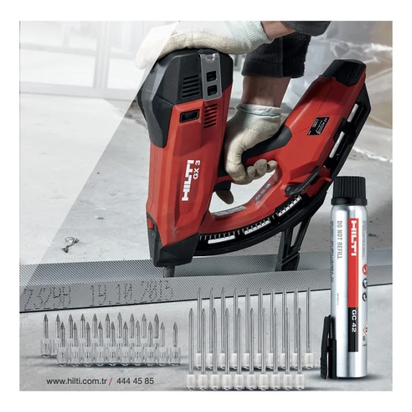 Hilti Yeni Nesil Gx3 Tabanca (1200'lük 27mm Çivigaz HEDİYELİ) - Görsel 2