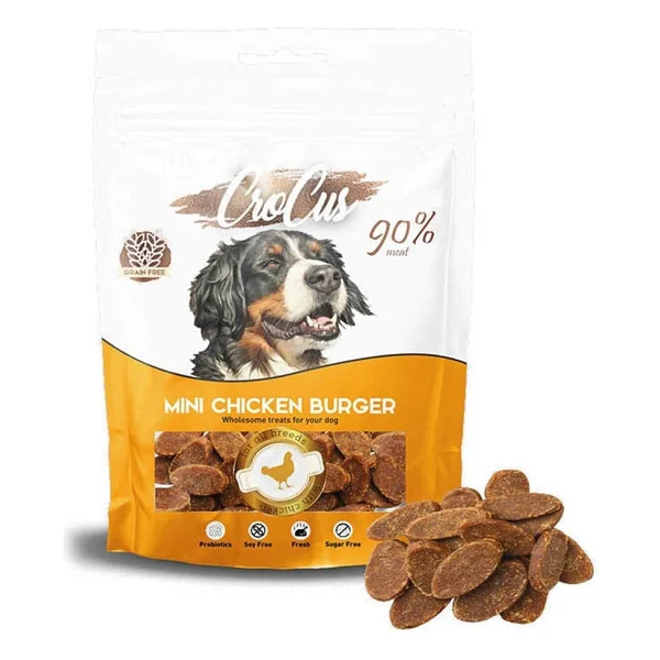 Crocus Tahılsız Mini Burger Tavuk Etli 80 gr Köpek Ödül Maması - Görsel 2