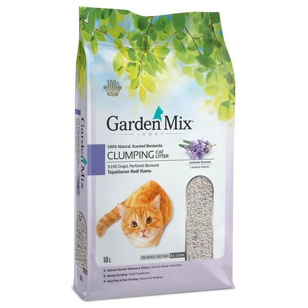 Gardenmix Lavanta Kokulu 10 lt İnce Taneli Bentonit Kedi Kumu - Görsel 2