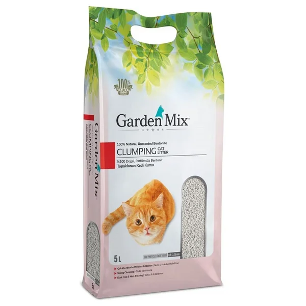 Gardenmix Parfümsüz 5 lt İnce Taneli Bentonit Kedi Kumu - Görsel 4