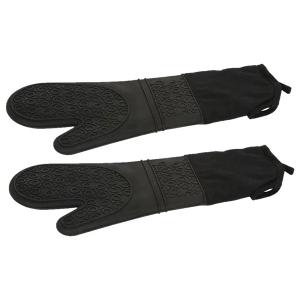 Epinox Ikili Siyah Silikon Mutfak Eldiveni - Yanmaz Eldiven 41.5 Cm - Görsel 5