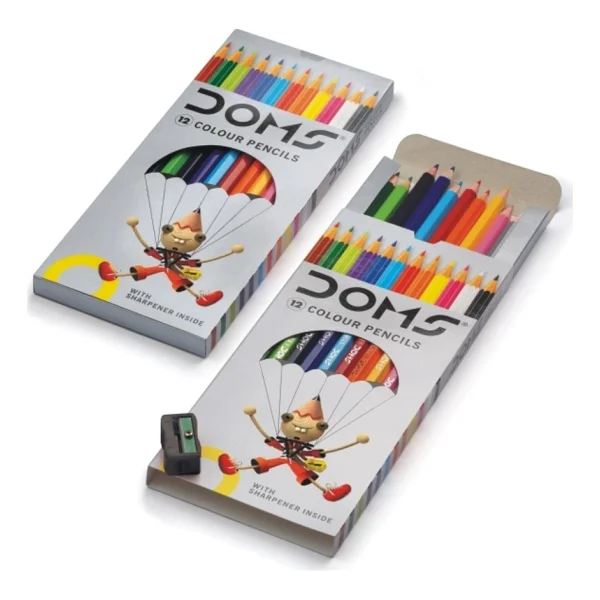 Doms 12 Renk Tam Boy Kuru Boya - Görsel 2