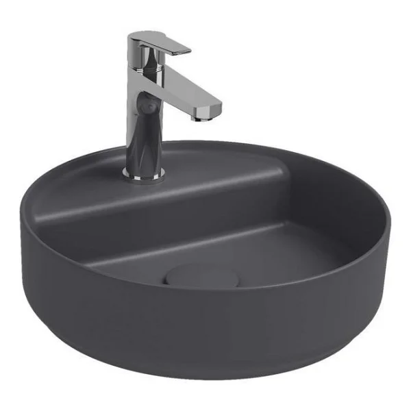 İsvea Infinity 42 cm Antrasit Tezgah Üstü Lavabo - Görsel 4