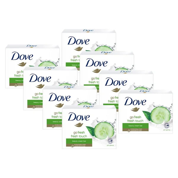 Dove Beauty Cream Bar Katı Güzellik Sabunu Fresh Touch Nemlendirici Etkili 90 G X8 Adet - Görsel 2