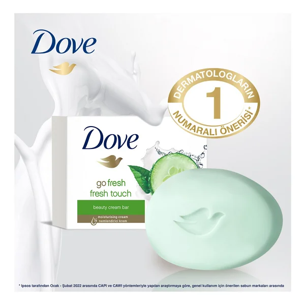 Dove Beauty Cream Bar Katı Güzellik Sabunu Fresh Touch Nemlendirici Etkili 90 G X8 Adet - Görsel 3