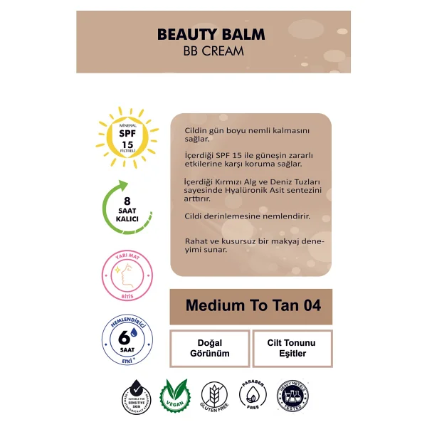 Farmasi 04 Medium Tan SPF 15 30 ml BB Krem - Görsel 2