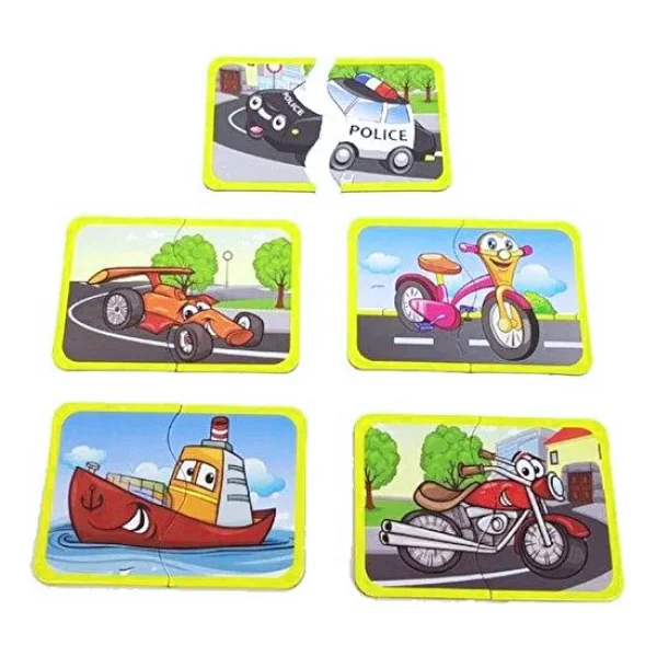 Diytoy Taşıtlar 2 ve 3 Parçalı Tamamlama Kartları 18 Ay+ - Görsel 4