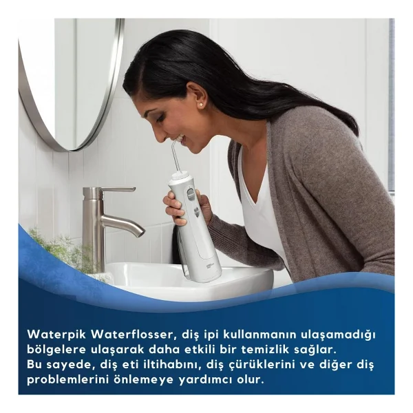 Waterpik Cordless Pearl WF-13CD010 Beyaz Ağız Duşu - Görsel 4