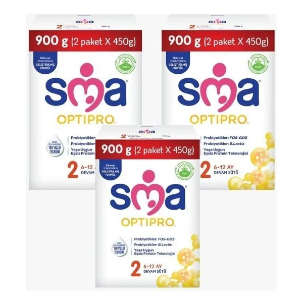 SMA Optipro 2 Probiyotik Devam Sütü 900 gr 3 Adet - Görsel 2