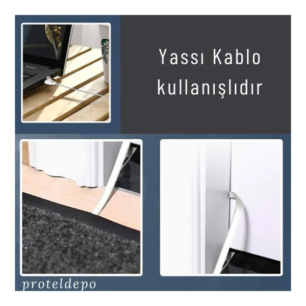IRENIS CAT6 Yassı Ethernet (Network, LAN) Kablosu Beyaz 5 metre - 5 m - Görsel 5