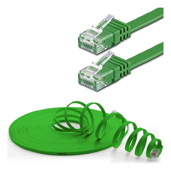 IRENIS CAT6 Yassı Ethernet (Network, LAN) Kablosu Beyaz 5 metre - 5 m - Görsel 7