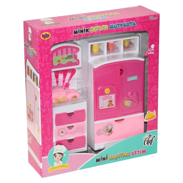 Oydaş Oyuncak Minik Şefler Mutfakta Buzdolabı ve Çekmeceli Dolap 2'li Set 02359 - Görsel 3