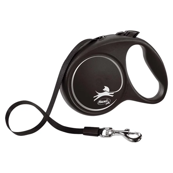 Flexi Black Design Small 5 m Şerit Mavi Otomatik Köpek Gezdirme Tasması - Görsel 8