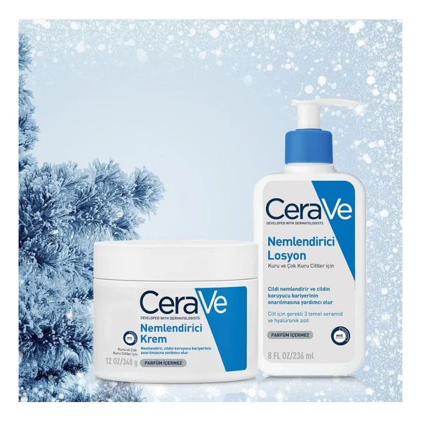 Cerave Moisturizing Lotion Dry Skin Nemlendirici 236 ml + Moisturizing Cream Nemlendirici 340 gr - Görsel 2