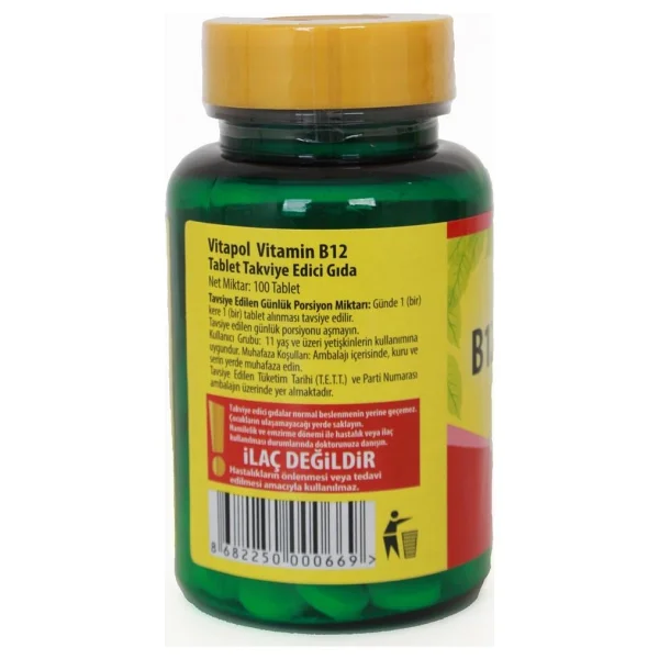 Vitapol Vitamin B12 100 Tablet - -- - Görsel 3