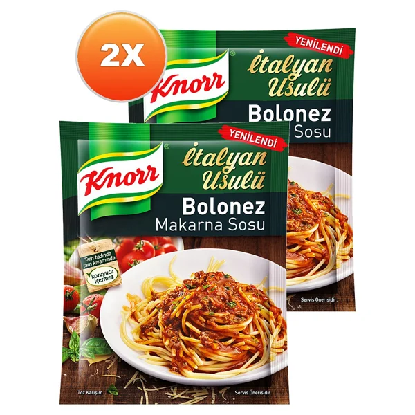 Knorr Bolonez Makarna Sosu 45 Gr. Ikili Set - 90 gr - Görsel 2