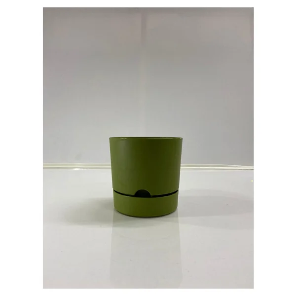 Poliwork Begonya 9 cm Yeşil Plastik Tabaklı Saksı - Görsel 2