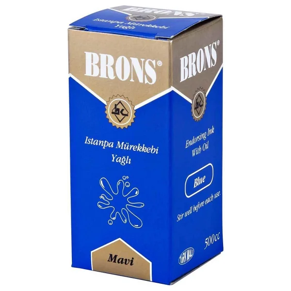Brons Istampa Mürekkebi 500cc. Mavi - Görsel 5