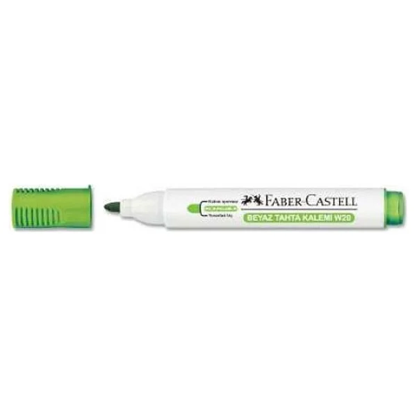 Faber-Castell W20 Yeşil Tahta Kalemi 1 Adet Yuvarlak Uçlu Yazı Tahtası İçin - Görsel 3
