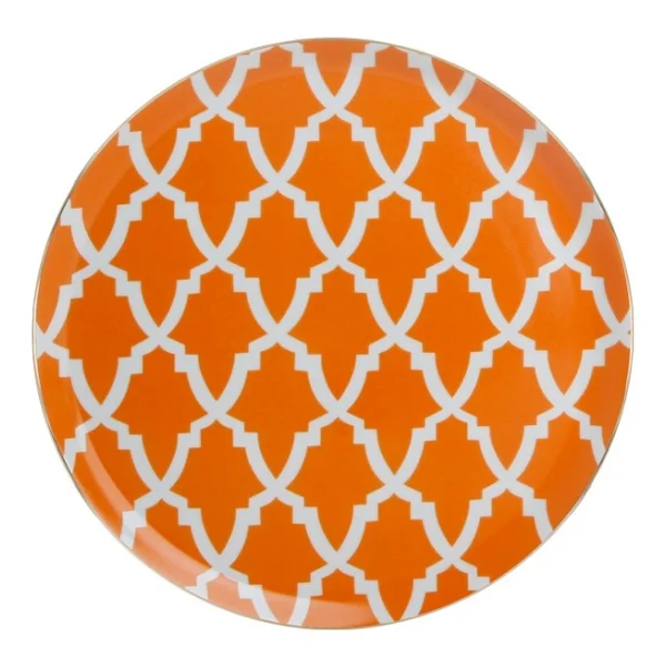 Porland Morocco Desen 3 Turuncu 28 cm Düz Tabak - Görsel 3