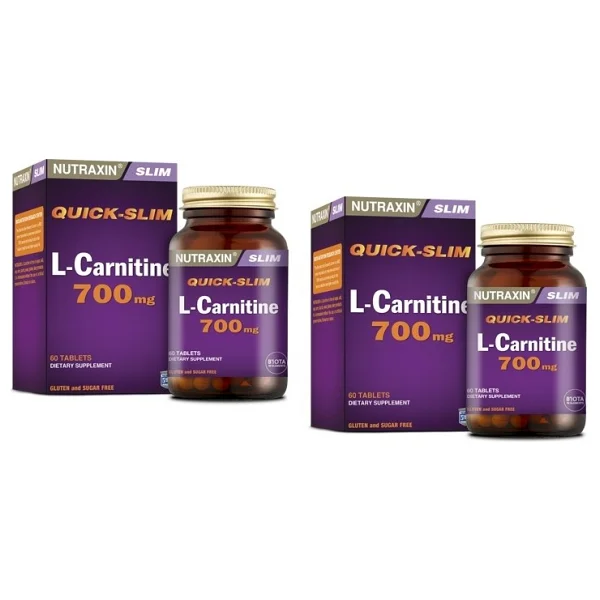 Nutraxin Quick-Slim L-Carnitine 700 mg 60 Tablet 2 adet - Görsel 2