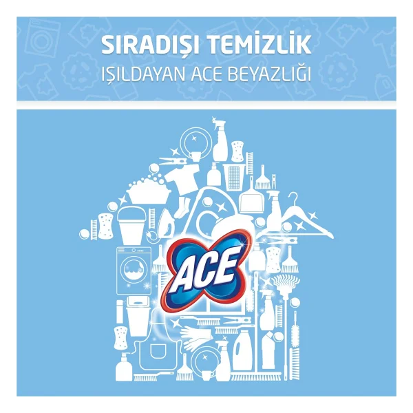 Ace çamaşır Suyu Normal 17,2 kg (4,3 kg x 4) - 100 ml - Görsel 5
