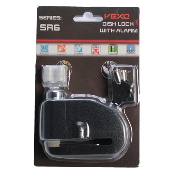 Vexo SR7 7 mm 110 dB Alarmlı Motosiklet Disk Kilidi - Görsel 6