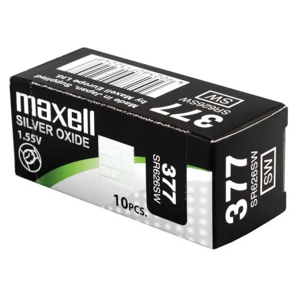 Maxell 377 SR626SW 1.55 V 10'lu Düğme Pil - Görsel 6