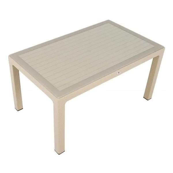 Mandella 90x150 Elit Rattan Masa (Camlı) - Kahverengi - Görsel 5