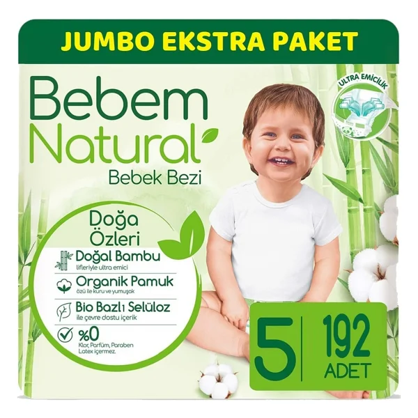 Bebem Natural 5 Numara Junior 192'li Bebek Bezi - Görsel 6