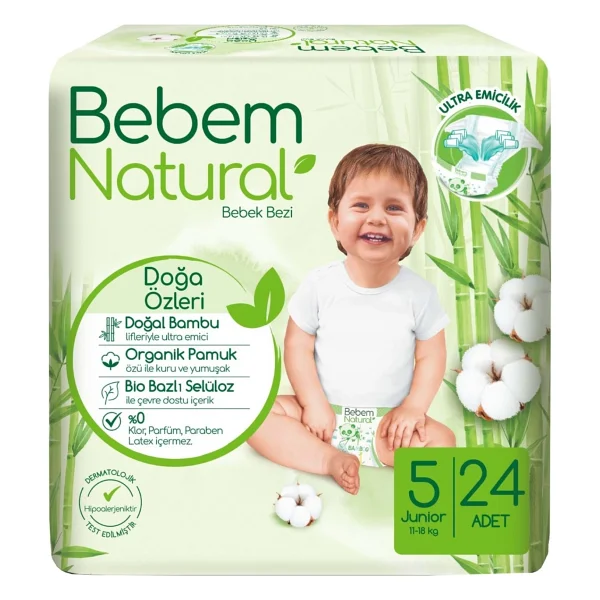 Bebem Natural 5 Numara Junior 72'li Bebek Bezi - Görsel 2