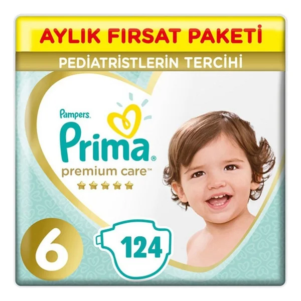 Prima Premium Care 6 Numara Extra Large 124'lü Bebek Bezi - Görsel 6