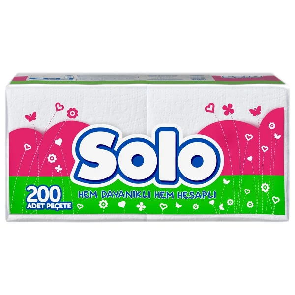 Solo 200'lü 4 Paket Kağıt Peçete - Görsel 6