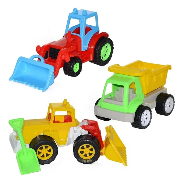 Can Oyuncak Kamyon Dozer Traktör Üçlü Set - Renkli - Görsel 2