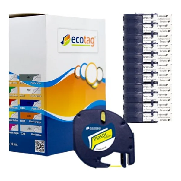 Ecotag Dymo Letratag Muadili Plastik Şerit Etiket Avantaj Paket - Kırmızı - Görsel 8