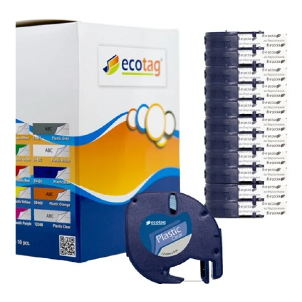 Ecotag Dymo Letratag Muadili Plastik Şerit Etiket Avantaj Paket - Kırmızı - Görsel 10
