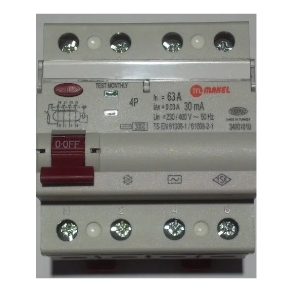 Makel 4x63 A 30 mA Kaçak Akım Rölesi - Görsel 2