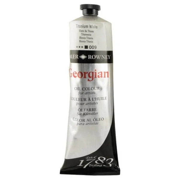 Daler-Rowney Georgian 225 ml Yağlı Boya N:009 Titanium White - Görsel 3