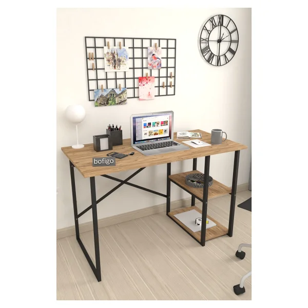 Bofigo Kafka 60x120 cm 2 Raflı Çam Çalışma Masası - Görsel 6