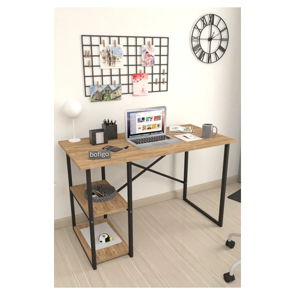 Bofigo Kafka 60x120 cm 2 Raflı Çam Çalışma Masası - Görsel 2