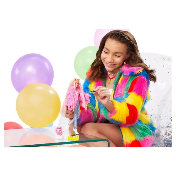 Barbie Extra Pembe Ceketli Bebek GRN28 - Görsel 2