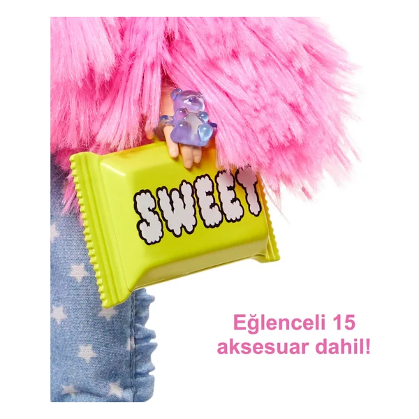 Barbie Extra Pembe Ceketli Bebek GRN28 - Görsel 3