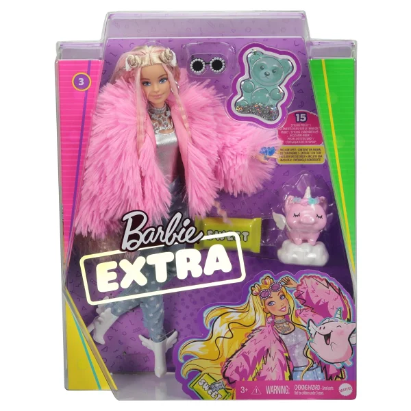 Barbie Extra Pembe Ceketli Bebek GRN28 - Görsel 6