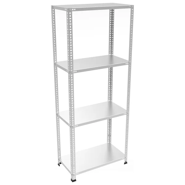 GalvanizRaf 4 Katlı Galvaniz Çelik Raf Arşiv Rafı Depo Rafı Kiler Rafı 31x75x100 - Görsel 6