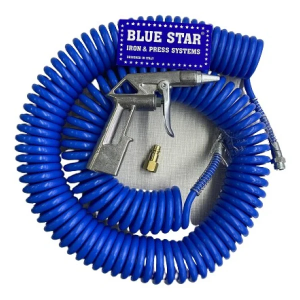 Blue Star Hava Kompresör spiral hava hortumu tabancası ucu 15 metre - Görsel 3