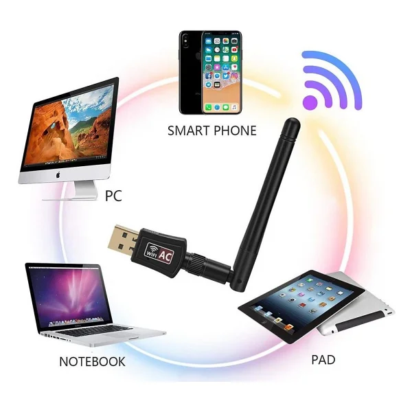 Juo DB600AC 600 Mbps Kablosuz Ağ Adaptörü - Görsel 3
