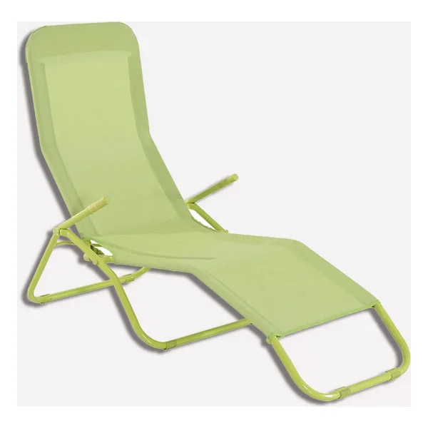 Sunfun Marissa Şezlong Yeşil - Ölçü: 136X61X102 cm - Katlanabilir Özelliğiyle Rahat Taşınır - Görsel 2