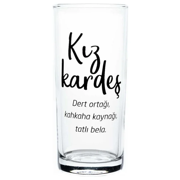 Palto Tasarım Kız Kardeş Tasarımlı Rakı Bardağı - Görsel 3