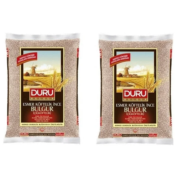 Duru Çiğ Köftelik Esmer İnce Bulgur 1 kg 2'li - Görsel 3