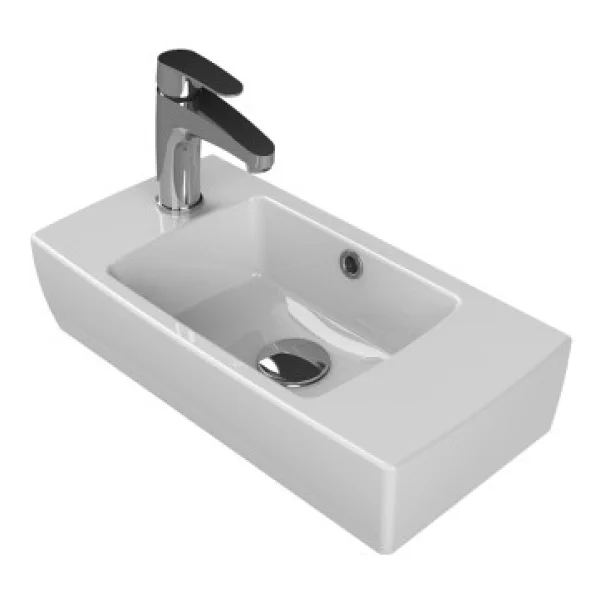 Turkuaz Seramik Cerastyle City 25x50 cm Soldan Delikli Lavabo - Görsel 4